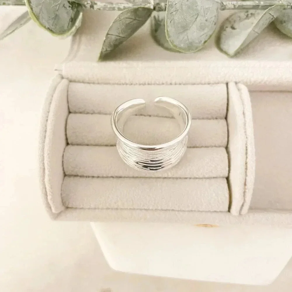 925 Sterling Silver Chunky Ring Thick Ring Silver Statement Ring Bold Ring